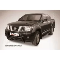Кенгурятник 76 мм низкий чёрный для Nissan Navara 2005-2015