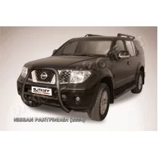 Кенгурятник 76 мм высокий чёрный для Nissan Pathfinder 2004-2009