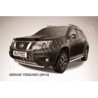 Защита переднего бампера 42 мм для Nissan Terrano 2014-2024