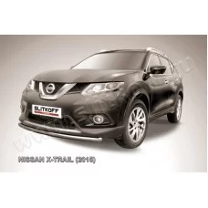 Защита переднего бампера 57 мм короткая для Nissan X-Trail 2015-2018