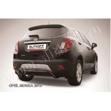 Защита заднего бампера 57 мм скоба чёрная для Opel Mokka 2012-2019