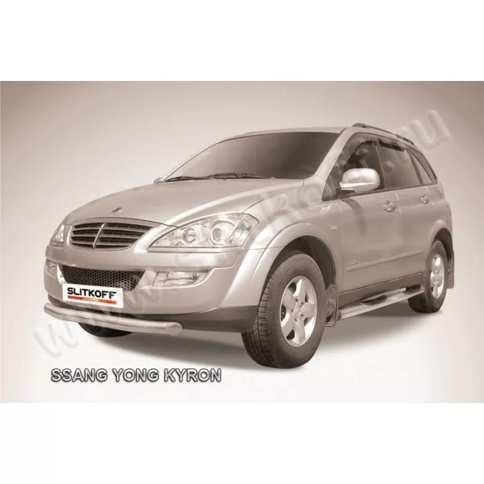 Защита переднего бампера 76 мм для SsangYong Kyron 2005-2015 артикул SYK008