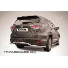 Защита заднего бампера 57 мм волна длинная для Toyota Highlander 2014-2016