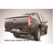 Защита заднего бампера 76 мм с проступями чёрная для Great Wall Wingle 2011-2015