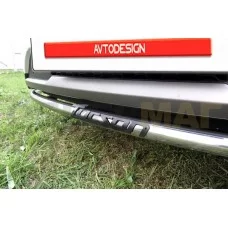 Защита переднего бампера 42 мм с надписью для Hyundai Tucson 2015-2018