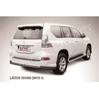 Защита заднего бампера двойная 76-42 мм чёрная для Lexus GX460 2014-2019