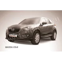 Защита переднего бампера 57 мм чёрная для Mazda CX-5 2011-2017