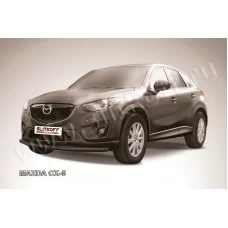 Защита переднего бампера 57 мм чёрная для Mazda CX-5 2011-2017