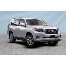 Защита передняя двойная 76-57 мм чёрная для Toyota Land Cruiser Prado 150 2017-2020