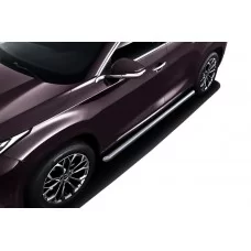 Пороги труба 76 мм серебристая для Exeed TXL 2020-2024