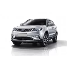 Защита переднего бампера 57 мм чёрная для Geely Atlas 2018-2022
