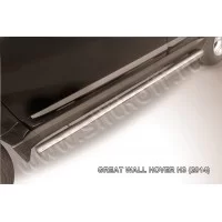 Пороги труба 76 мм для Great Wall Hover H3 New 2014-2015