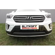 Защита переднего бампера 42 мм радиусная для Hyundai Creta 2016-2021