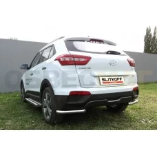 Уголки 57 мм серебристые для Hyundai Creta 2016-2021