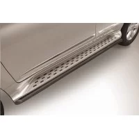 Защита штатных порогов 42 мм чёрная для Haval H9 2017-2024