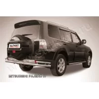Защита заднего бампера двойная 76-42 мм для Mitsubishi Pajero 4 2006-2024