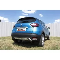 Защита заднего бампера 42 мм скоба чёрная для Renault Kaptur 4WD 2016-2024
