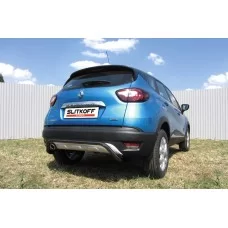 Защита заднего бампера 42 мм скоба чёрная для Renault Kaptur 4WD 2016-2024