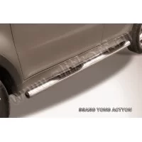 Пороги труба с накладками 76 мм для SsangYong Actyon 2010-2024