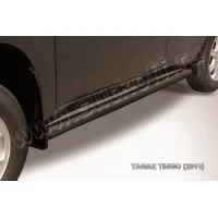 Пороги труба 76 мм чёрная для Vortex Tingo 2010-2012