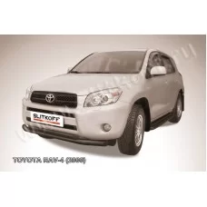 Защита передняя двойная 76-57 мм чёрная для Toyota RAV4 2006-2009