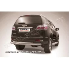 Защита заднего бампера двойная 57-57 мм для Chevrolet TrailBlazer 2013-2018