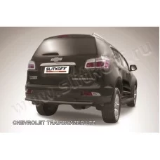 Защита заднего бампера 57 мм чёрная для Chevrolet TrailBlazer 2013-2018