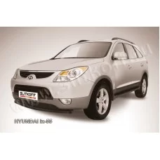 Защита переднего бампера 57 мм чёрная для Hyundai ix55 2009-2013