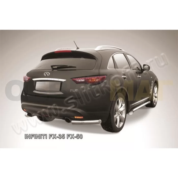 Уголки 57 мм серебристые для Infiniti FX35/37 2008-2014 артикул IN.FX011S