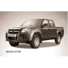 Защита переднего бампера 57 мм чёрная для Mazda BT-50 2006-2011