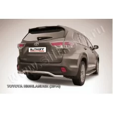 Защита заднего бампера 57 мм волна для Toyota Highlander 2014-2016