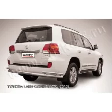 Защита заднего бампера двойная 76-42 мм для Toyota Land Cruiser 200 2013-2015