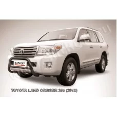 Кенгурятник 76 мм низкий чёрный для Toyota Land Cruiser 200 2012-2013