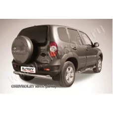 Защита заднего бампера 76 мм радиусная для Chevrolet Niva 2009-2020