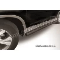 Пороги труба 76 мм чёрная для Honda CR-V 2012-2017