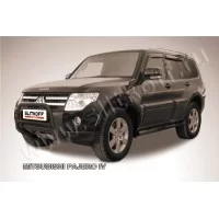 Кенгурятник 57 мм низкий чёрный для Mitsubishi Pajero 4 2006-2024