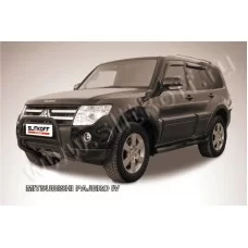 Кенгурятник 57 мм низкий чёрный для Mitsubishi Pajero 4 2006-2024