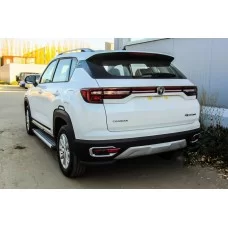 Защита задняя уголки 57 мм чёрные для Changan CS35 Plus 2018-2024