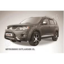 Кенгурятник 76 мм низкий чёрный для Mitsubishi Outlander 2006-2009