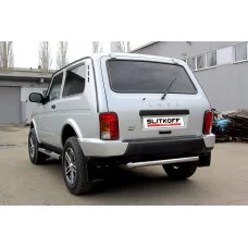 Защита заднего бампера 57 мм короткая серебристая для ВАЗ 4x4 Urban 2015-2021
