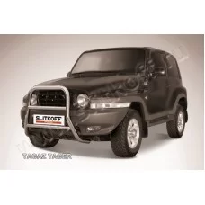 Кенгурятник 57 мм высокий серебристый для Тагаз Tager 2008-2014