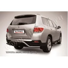 Защита заднего бампера 57 мм волна для Toyota Highlander 2010-2014