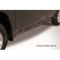 Пороги труба 57 мм с гибами чёрная для Vortex Tingo 2010-2012