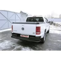 Защита заднего бампера 76 мм чёрная для Volkswagen Amarok 2016-2024