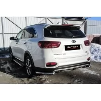 Защита задняя уголки 57 мм для Kia Sorento Prime 2018-2020