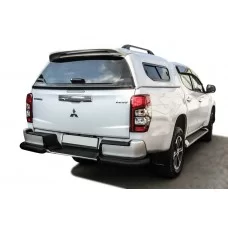 Защита задняя уголки 76 мм на авто с бамперов чёрные для Mitsubishi L200 2019-2024