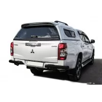 Защита задняя уголки 76 мм на авто без бампера чёрные для Mitsubishi L200 2019-2024