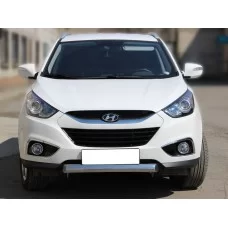 Защита передняя овальная 76х40 мм для Hyundai ix-35 2010-2015