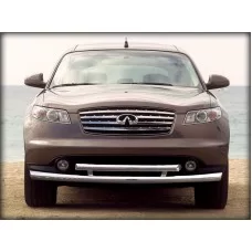 Защита передняя двойная 76-60 мм для Infiniti FX35/FX45 2002-2008