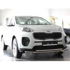 Защита передняя двойная 53-43 мм для Kia Sportage 2016-2018